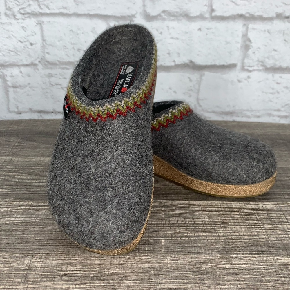 Haflinger Wool Zig Zag Clogs Size 7.5